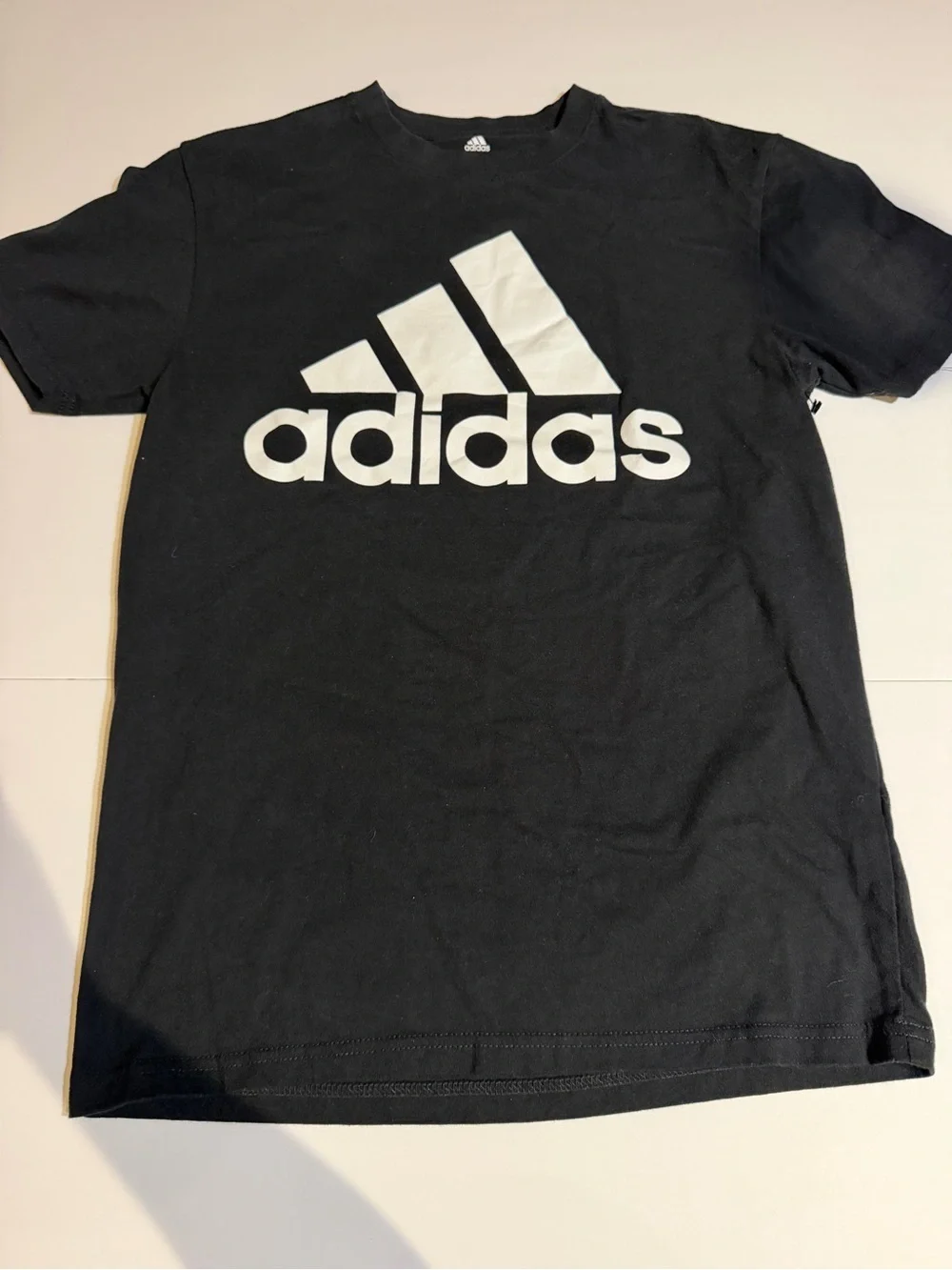 adidas Black Tee with White Logo